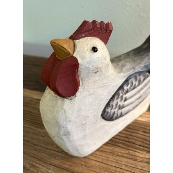 James Haddon Wooden Chicken Folk Art Hand Carved and Painted - Picture 6 of 15